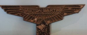 Large black Aston Martin wings grille badge