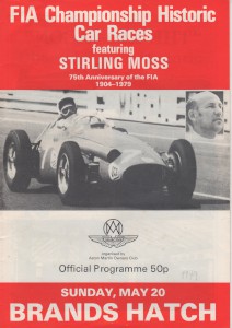 Race Programme for FIA Championship Historic Car Races, Brands Hatch, featuring Stirling Moss on 20th May 1979