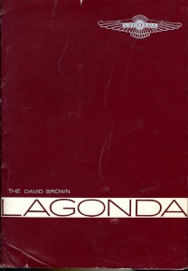 Sales Brochure for the David Brown Lagonda Rapide (1961-1964 version).