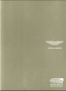 Warranty scheme flyer for Aston Martin Assured - French