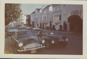 Photograph of a DB4 GT and DB3/5 Photograph of a DB4 GT and DB3/5