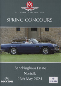 AMOC Spring Concours programme, 26th May 2024