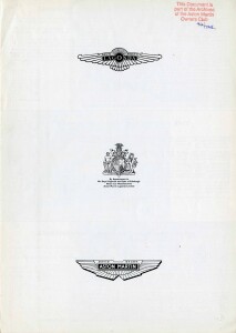 Sales brochure for the Lagonda Rapide, DB4 saloon and DB4 convertible