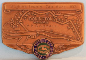 Plaque from the 1937 12 Hour Sports Car Race 1937, Awarded to Mort Morris-Goodall