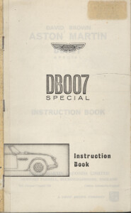 Two DB007 Special Instruction Books