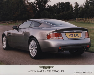 Press photograph of the V12 Vanquish, 2000