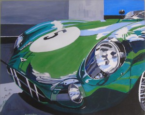 Unframed stretched canvas print of a painting of the front of DBR1/2