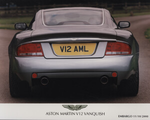 Press photograph of the V12 Vanquish, 2000