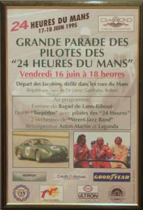 Framed poster - 'Grande Parade Des Pilotes Des "24 Heures Du Mans", 16 June 1995.