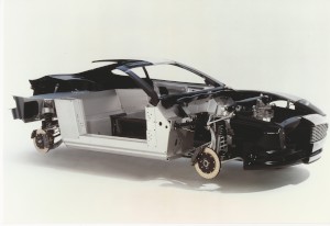 Aston Martin V12 Vanquish cutaway