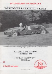 Race Programme for Wiscombe Park Hill Climb on 17th & 18th May 1997