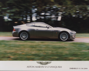 Press photograph of the V12 Vanquish, 2000