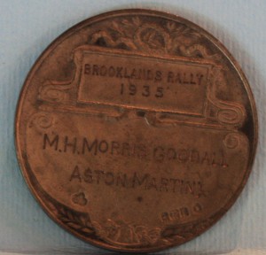 Boxed medal for the 1935 J.C.C. Brooklands Rally , Awarded to Mort Morris-Goodall