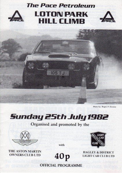 image Programme Cover showing Aston Martin V8 105 TJ