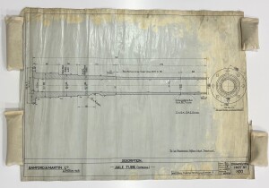 Engineering Drawing: Bamford and Martin Ltd, Axle Tube (Special), 1922