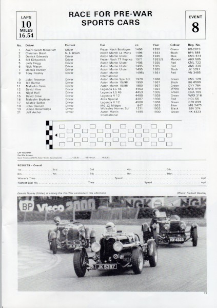 image Dennis Nursey in the Ulster (JK 5397)  followed by the Intenational (HX 4323) and the Le Mans (ALN211)