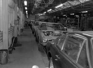 January 1975 - Production line at a standstill