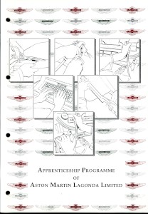 Aston Martin Apprenticeship scheme training booklet