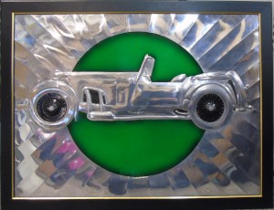 Large artwork '1935 Aston Martin Short Chassis Tourer' Artistry in Aluminium by Paul Pennell