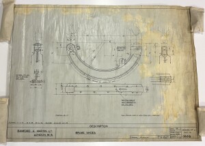 Engineering Drawing: Bamford and Martin Ltd, Brake Shoes, 1922