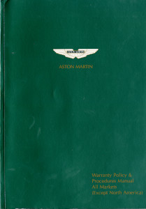 Warranty internal procedures manual, 2001