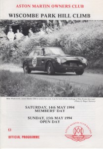 Race Programme for Wiscombe Paerk Hill Climb on 14th & 15th May 1994