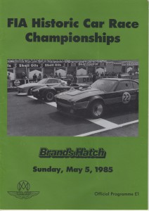 Race Programme for FIA Historic Car Race Championships, Brands Hatch on 5th May 1985
