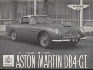 Single page brochure for the David Brown Aston Martin DB4 GT