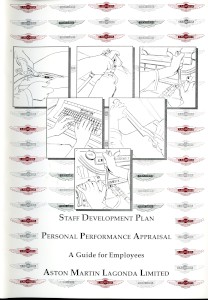 Aston Martin Personal Performance Appraisal booklet