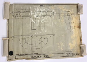 Engineering Drawing: Bamford and Martin Ltd, Induction Pipe, 1922