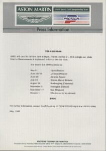 AML/Protech press release, May 1989