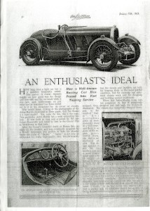Magazine Article: 'The Autocar' January 13 1933.