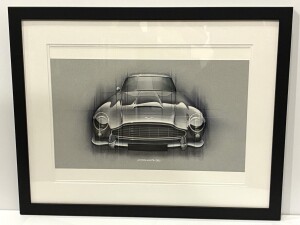 Framed print of a DB5 by 'The Rev', Adam Gompertz Framed print of a DB5 by 'The Rev', Adam Gompertz