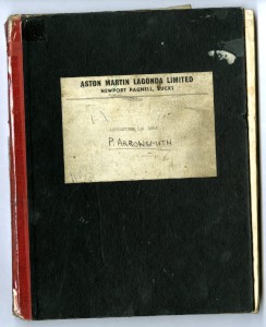 Paul Arrowsmith's Apprentice Log Book, from 1969.