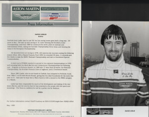 Biography of David Leslie, Driver of AMR1, 1989