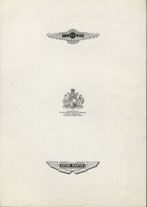 Sales brochure for Lagonda Rapide, DB4 Saloon and DB4 Convertible