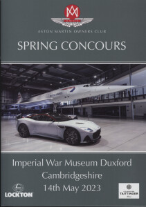AMOC Spring Concours programme, 14th May 2023