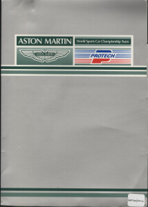 AML/Protech folder containing press information about the AMR1 team, 1989