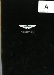 Product Briefing Document for the Aston Martin V8 Vantage S, 2011.