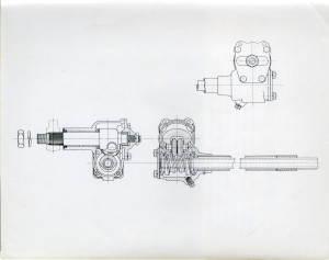 Technical drawing: an Aston Martin DB2 engine part.