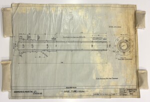 Engineering Drawing: Bamford and Martin Ltd, Axle Tube (Special), 1922